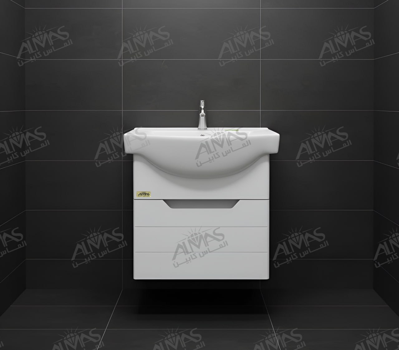 روشویی کابینتی دیواری با عرض ۴۵ سانت