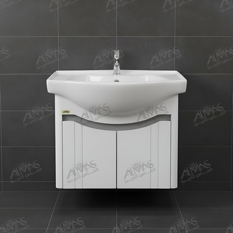 روشویی کابینتی دیواری با عرض ۵۵ سانت